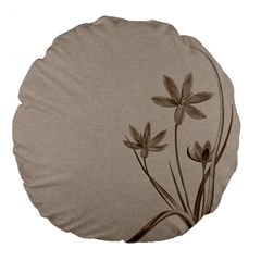 Background Vintage Drawing Sepia Large 18  Premium Flano Round Cushions by Nexatart