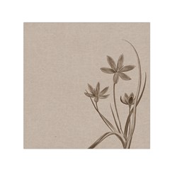 Background Vintage Drawing Sepia Small Satin Scarf (square) by Nexatart