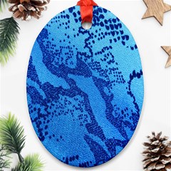 Background Tissu Fleur Bleu Ornament (oval) by Nexatart