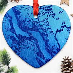 Background Tissu Fleur Bleu Ornament (heart) by Nexatart