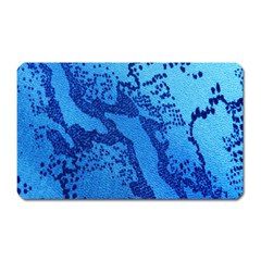 Background Tissu Fleur Bleu Magnet (rectangular) by Nexatart