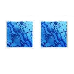 Background Tissu Fleur Bleu Cufflinks (square) by Nexatart