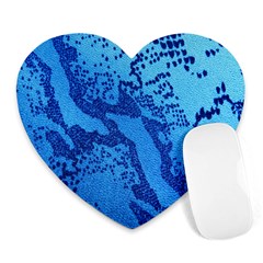 Background Tissu Fleur Bleu Heart Mousepads by Nexatart