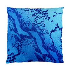 Background Tissu Fleur Bleu Standard Cushion Case (two Sides) by Nexatart