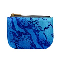 Background Tissu Fleur Bleu Mini Coin Purses by Nexatart