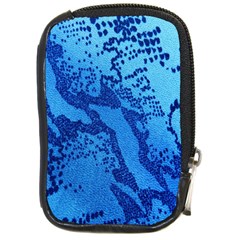 Background Tissu Fleur Bleu Compact Camera Cases by Nexatart