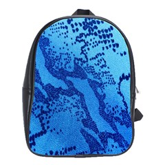 Background Tissu Fleur Bleu School Bags(large)  by Nexatart