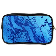 Background Tissu Fleur Bleu Toiletries Bags by Nexatart