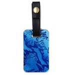 Background Tissu Fleur Bleu Luggage Tags (One Side)  Front