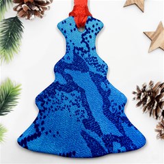 Background Tissu Fleur Bleu Ornament (christmas Tree)  by Nexatart