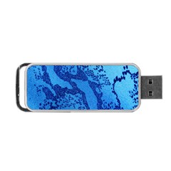 Background Tissu Fleur Bleu Portable Usb Flash (two Sides) by Nexatart