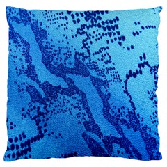 Background Tissu Fleur Bleu Large Flano Cushion Case (one Side) by Nexatart