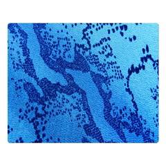 Background Tissu Fleur Bleu Double Sided Flano Blanket (large)  by Nexatart