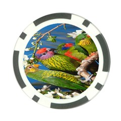 Beautifull Parrots Bird Poker Chip Card Guard (10 Pack) by Nexatart