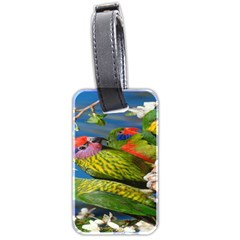 Beautifull Parrots Bird Luggage Tags (two Sides) by Nexatart