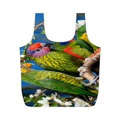 Beautifull Parrots Bird Full Print Recycle Bags (m)  by Nexatart