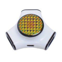 Background Tile Kaleidoscope 3-port Usb Hub by Nexatart