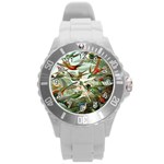 Beautiful Bird Round Plastic Sport Watch (L) Front