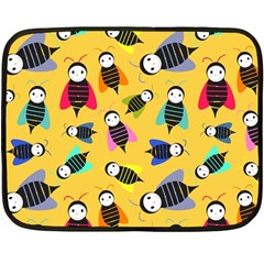 Bees Animal Pattern Fleece Blanket (mini) by Nexatart