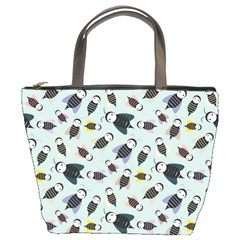 Bees Animal Pattern Bucket Bags by Nexatart