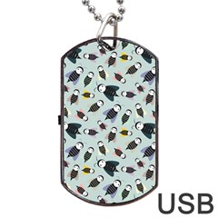 Bees Animal Pattern Dog Tag Usb Flash (one Side) by Nexatart