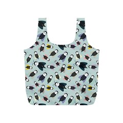 Bees Animal Pattern Full Print Recycle Bags (s)  by Nexatart