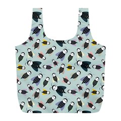 Bees Animal Pattern Full Print Recycle Bags (l)  by Nexatart