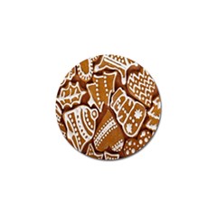 Biscuit Brown Christmas Cookie Golf Ball Marker (10 Pack) by Nexatart