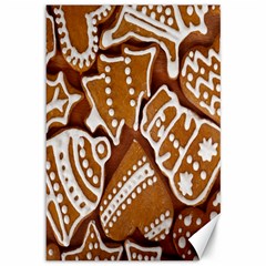 Biscuit Brown Christmas Cookie Canvas 12  X 18   by Nexatart