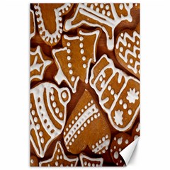 Biscuit Brown Christmas Cookie Canvas 24  X 36  by Nexatart