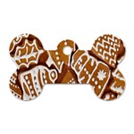 Biscuit Brown Christmas Cookie Dog Tag Bone (Two Sides) Front