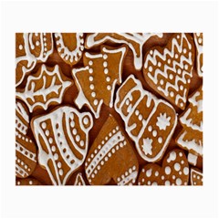 Biscuit Brown Christmas Cookie Small Glasses Cloth (2-side) by Nexatart