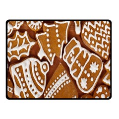 Biscuit Brown Christmas Cookie Fleece Blanket (small) by Nexatart