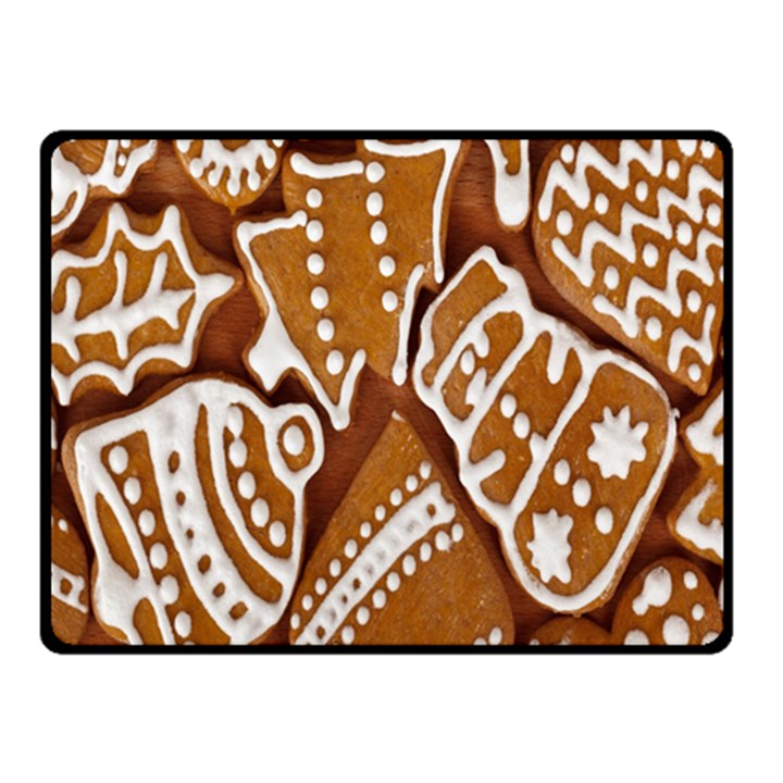 Biscuit Brown Christmas Cookie Fleece Blanket (Small)