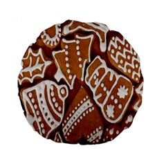 Biscuit Brown Christmas Cookie Standard 15  Premium Round Cushions by Nexatart