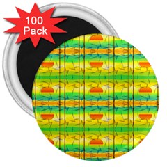 Birds Beach Sun Abstract Pattern 3  Magnets (100 Pack) by Nexatart