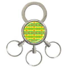 Birds Beach Sun Abstract Pattern 3-ring Key Chains by Nexatart