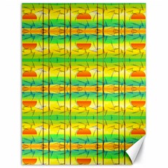 Birds Beach Sun Abstract Pattern Canvas 18  X 24   by Nexatart