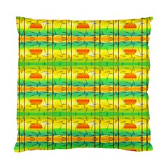 Birds Beach Sun Abstract Pattern Standard Cushion Case (one Side) by Nexatart