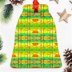 Birds Beach Sun Abstract Pattern Bell Ornament (two Sides) by Nexatart