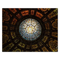 Black And Borwn Stained Glass Dome Roof Rectangular Jigsaw Puzzl