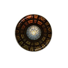 Black And Borwn Stained Glass Dome Roof Hat Clip Ball Marker (4 pack)