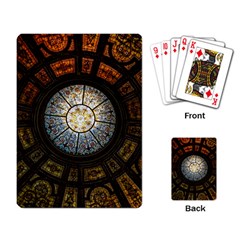 Black And Borwn Stained Glass Dome Roof Playing Card