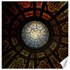 Black And Borwn Stained Glass Dome Roof Canvas 12  x 12  