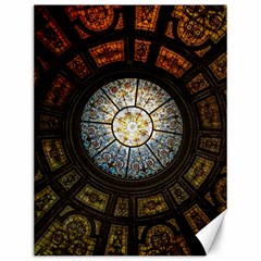 Black And Borwn Stained Glass Dome Roof Canvas 12  X 16   by Nexatart