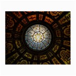 Black And Borwn Stained Glass Dome Roof Small Glasses Cloth (2-Side) Front