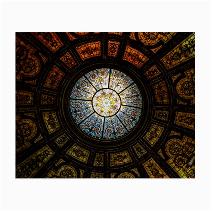 Black And Borwn Stained Glass Dome Roof Small Glasses Cloth (2-Side)