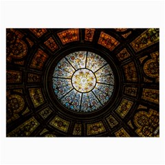 Black And Borwn Stained Glass Dome Roof Large Glasses Cloth