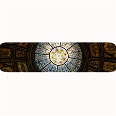 Black And Borwn Stained Glass Dome Roof Large Bar Mats by Nexatart