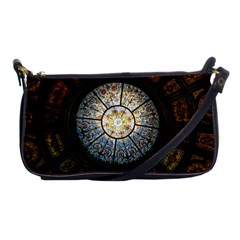 Black And Borwn Stained Glass Dome Roof Shoulder Clutch Bags